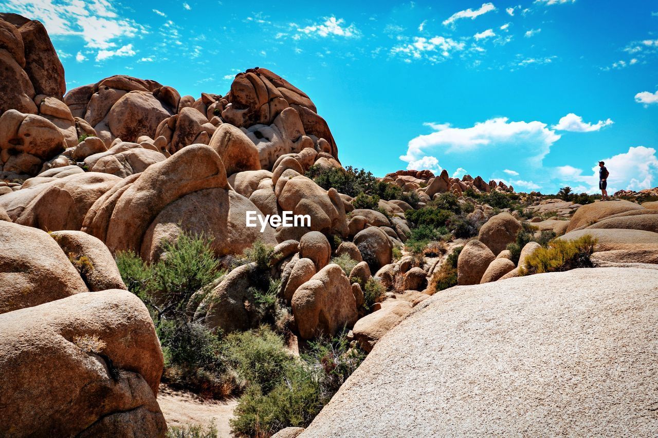 Rock formations against sky