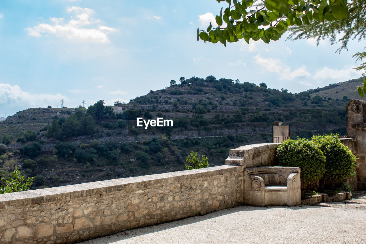 A fantastic and relaxing panorama in the garden of ragusa ibla