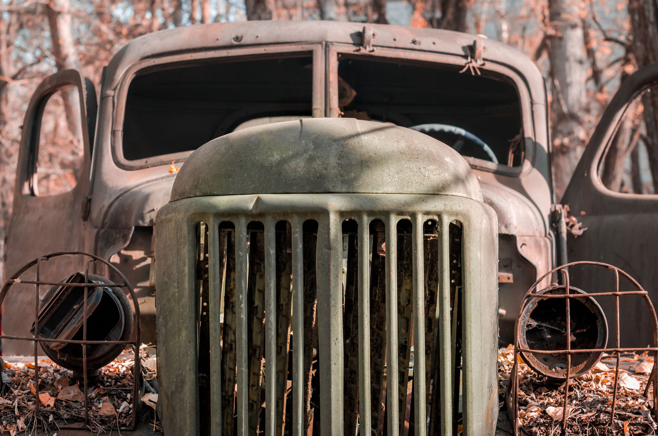 Abandoned vintage car