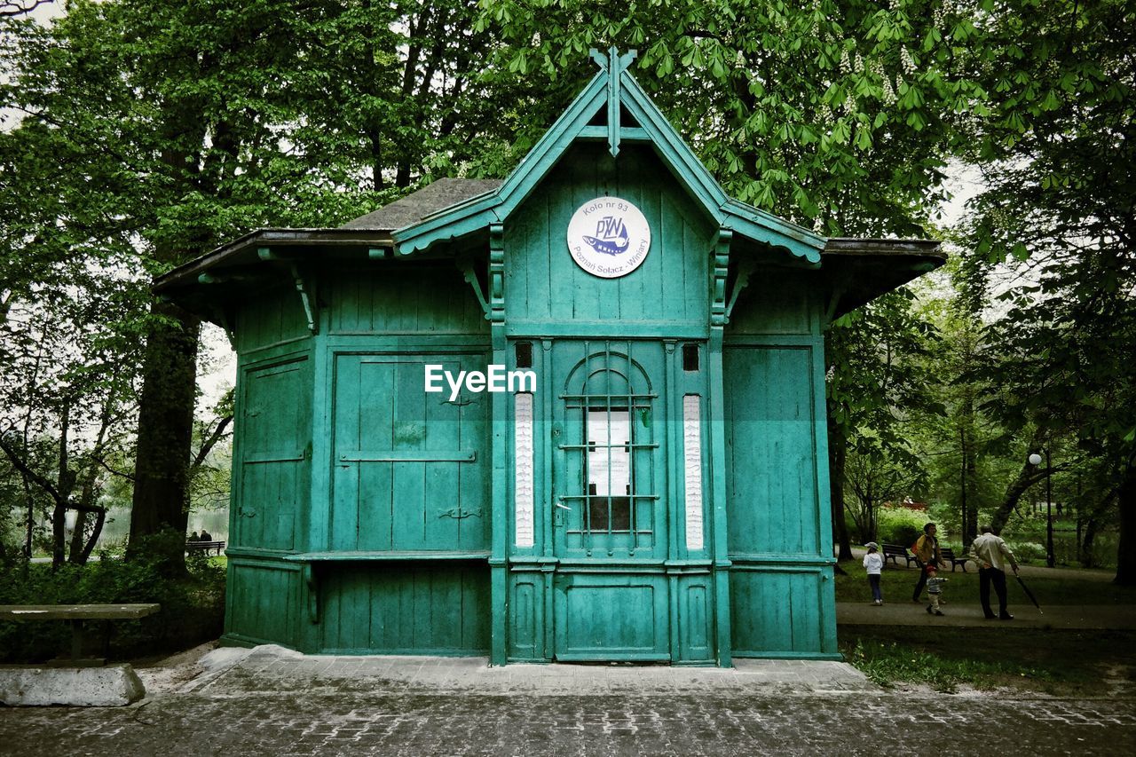 Historic waiting house in park