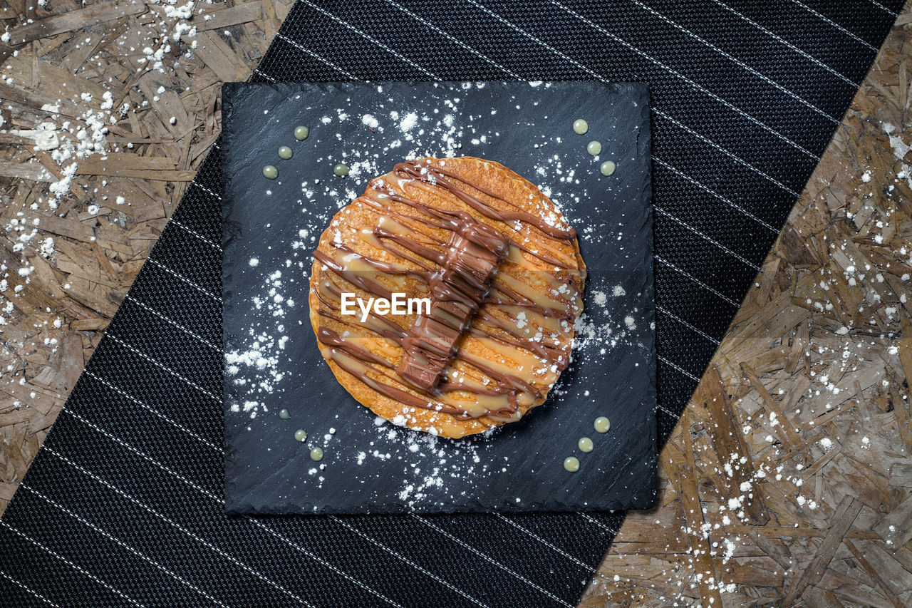 Directly above shot of sweet food on table