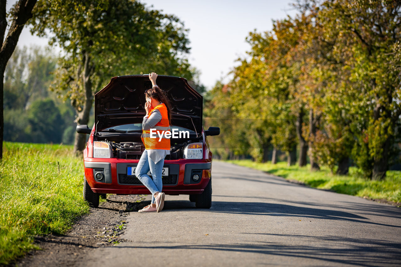 MAN CYCLING ON ROAD