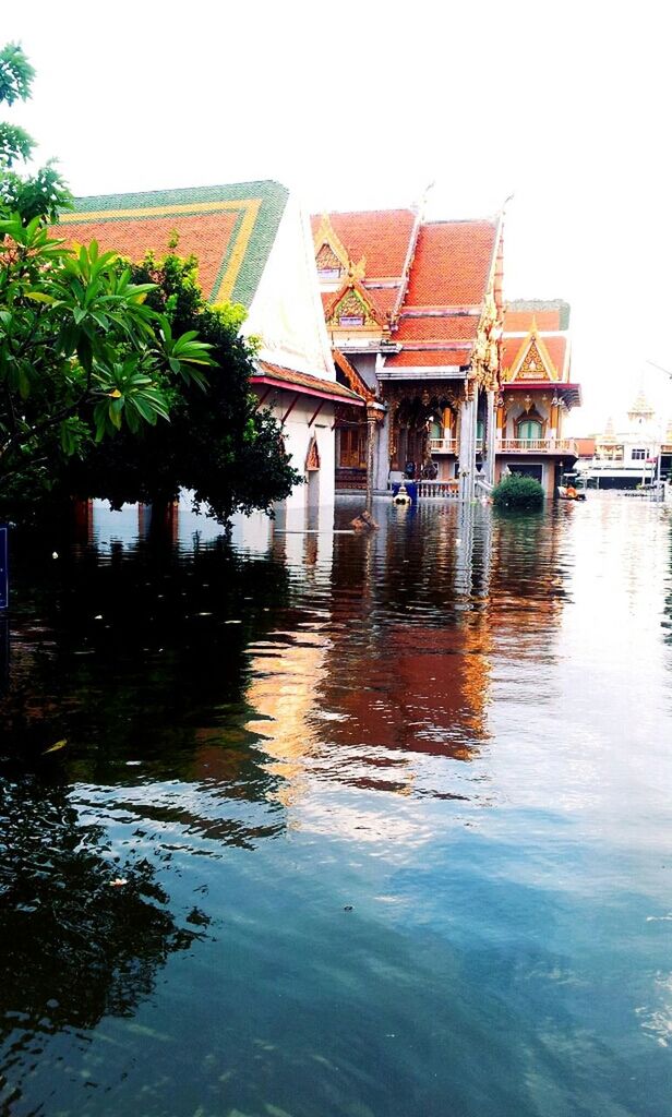 VIEW OF BUILT STRUCTURE IN WATER