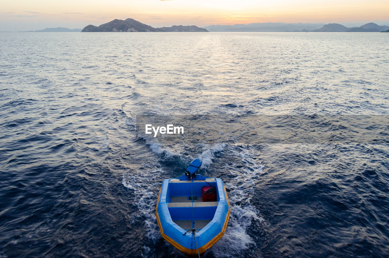 Sunrise on a boat towards komodo