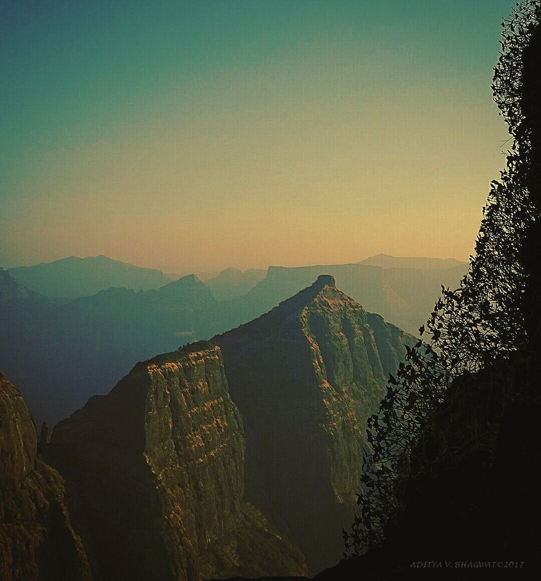 PANORAMIC VIEW OF MOUNTAINS AT NIGHT