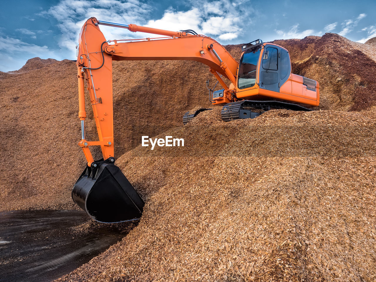 Bulldozer at construction site