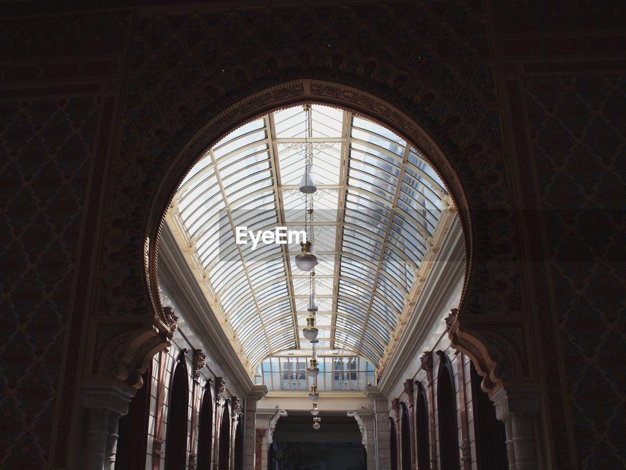 Low angle view of ceiling of building