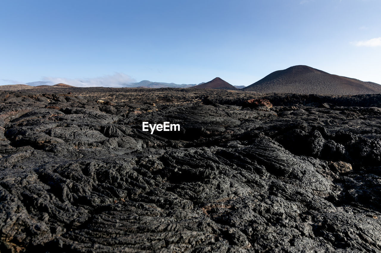 AERIAL VIEW OF VOLCANIC LANDSCAPE