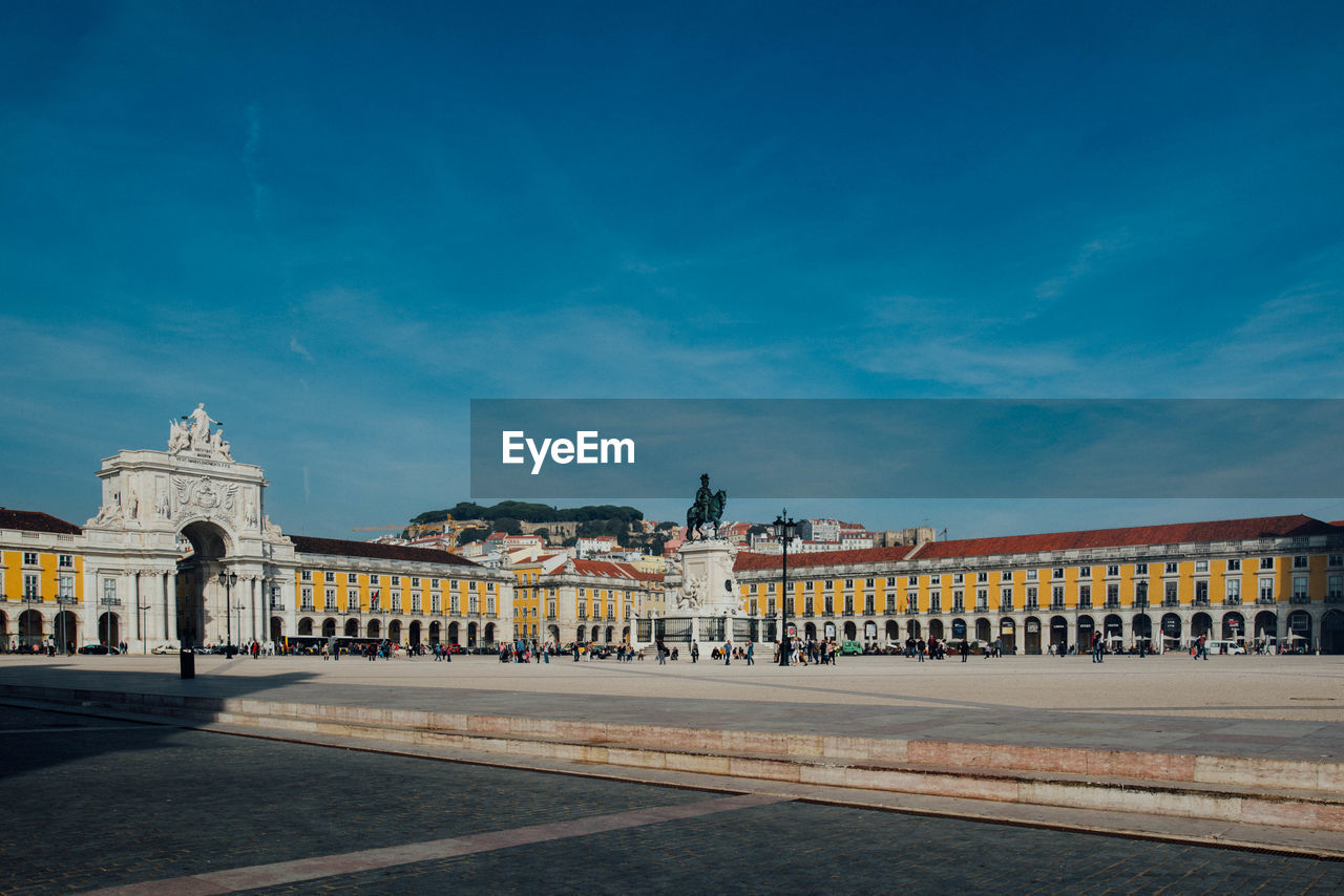 View of historic building against blue sky