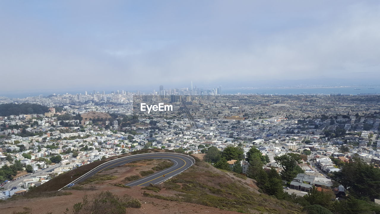 HIGH ANGLE VIEW OF CITYSCAPE