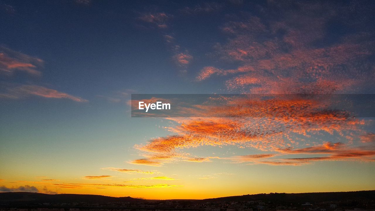 Low angle view of silhouette trees against sky during sunset