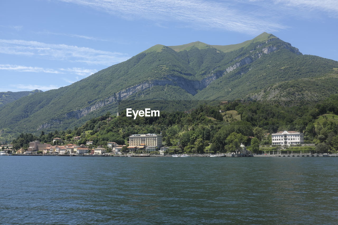 Panoramic view of tremezzo on the west branch of lake como.