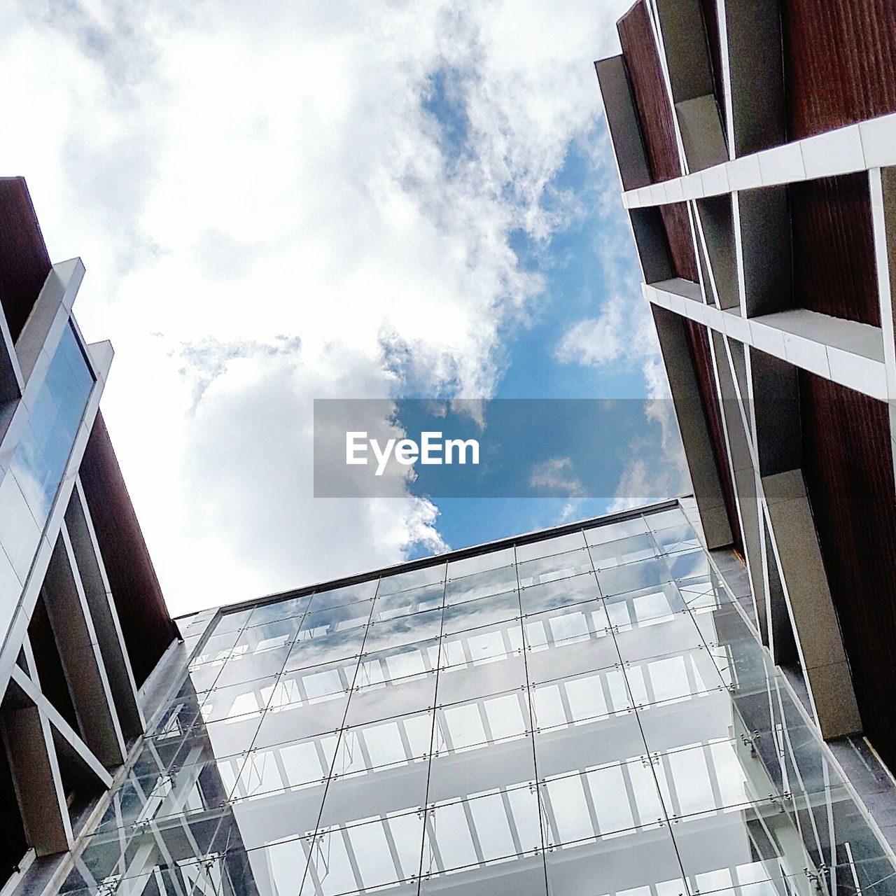 Low angle view of public library against sky