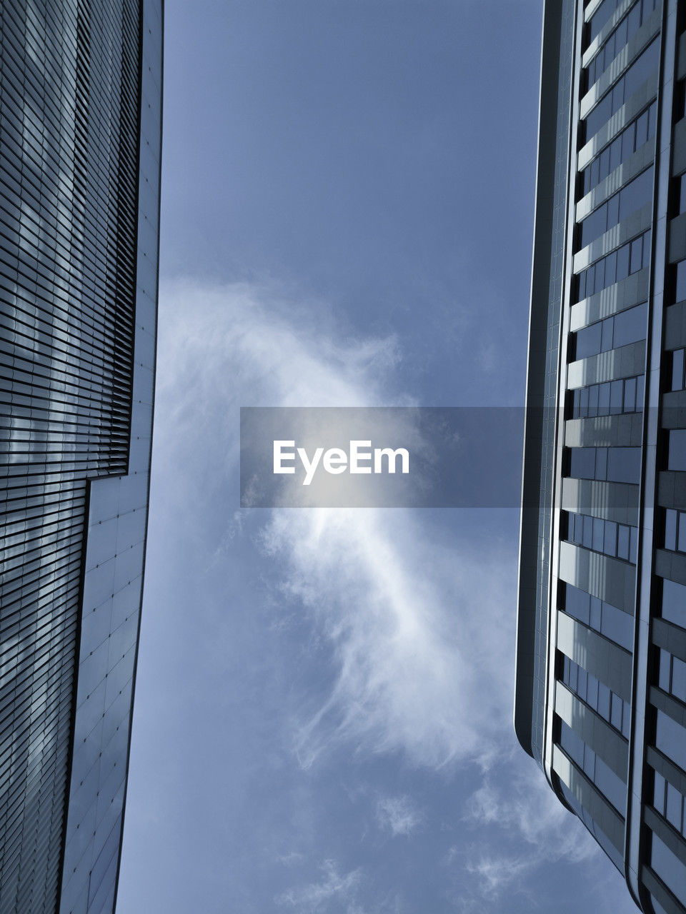 low angle view of modern building against sky