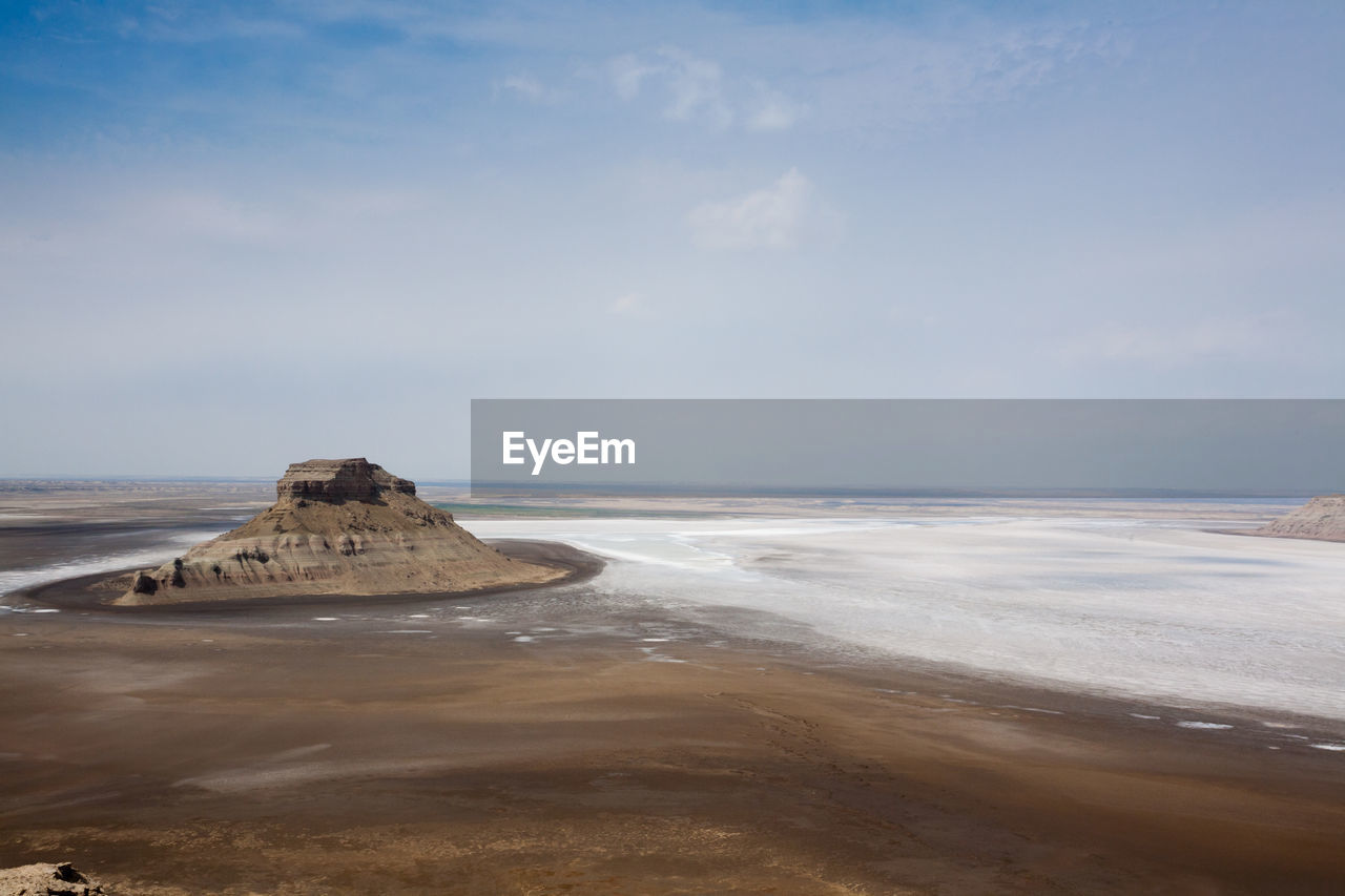 scenic view of sea against blue sky