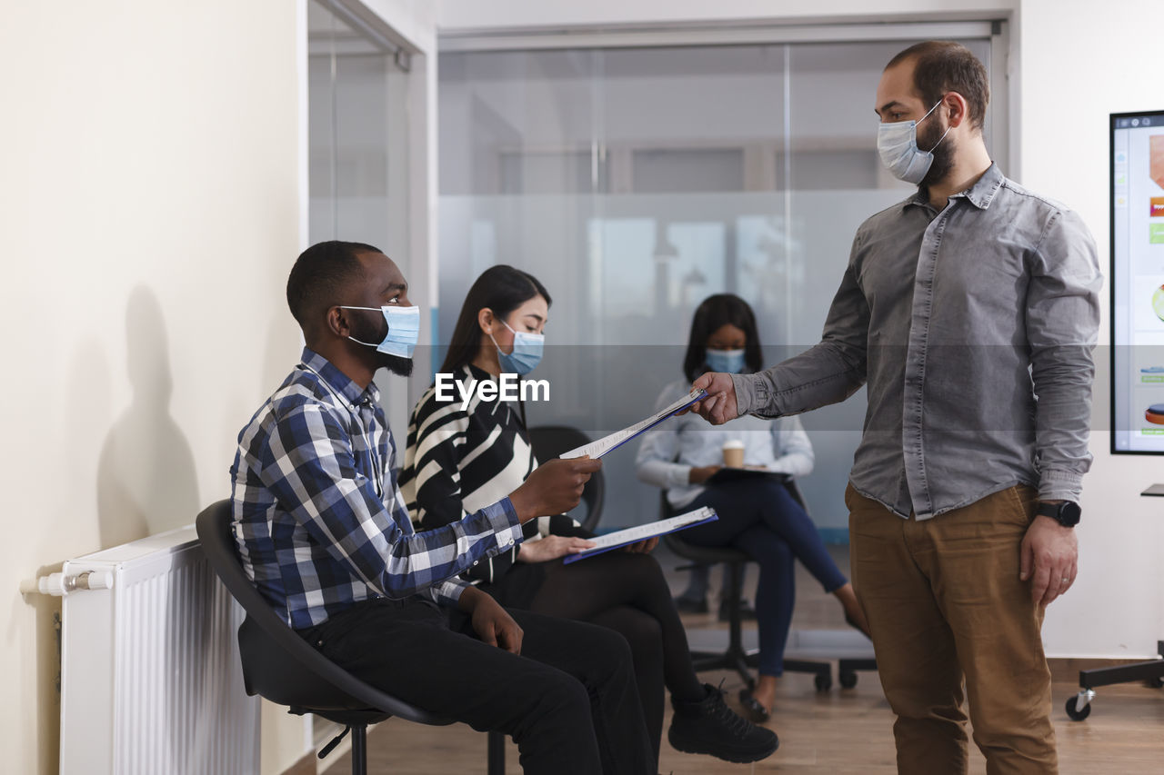 Candidates waiting for job interview