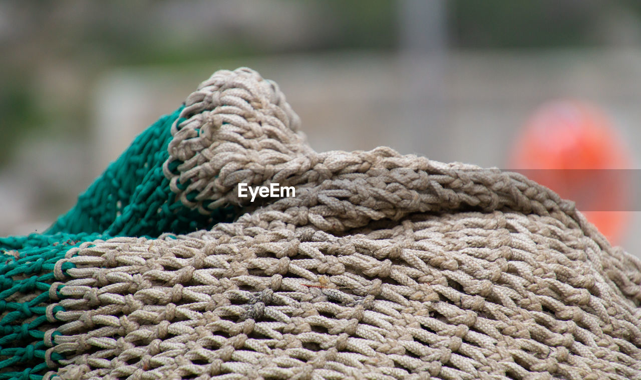 Close-up of fishing net 