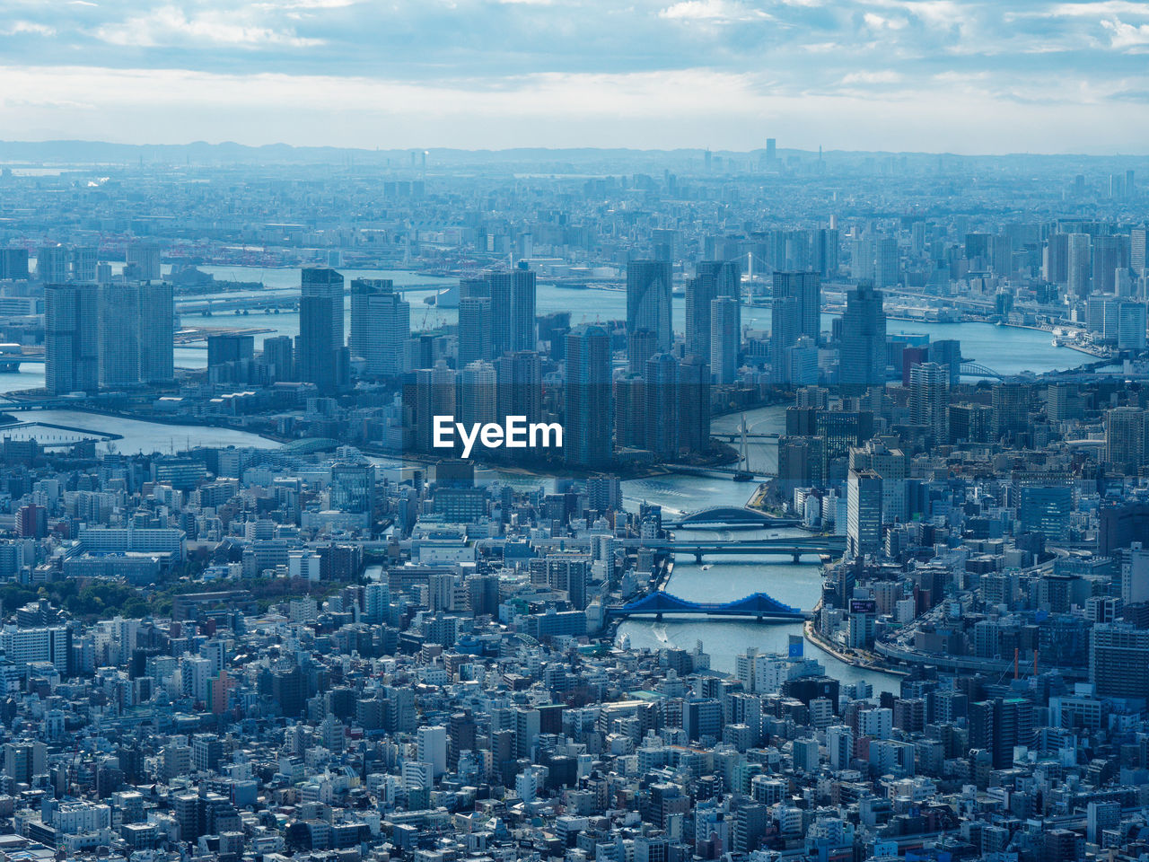 Tokyo skyline. 