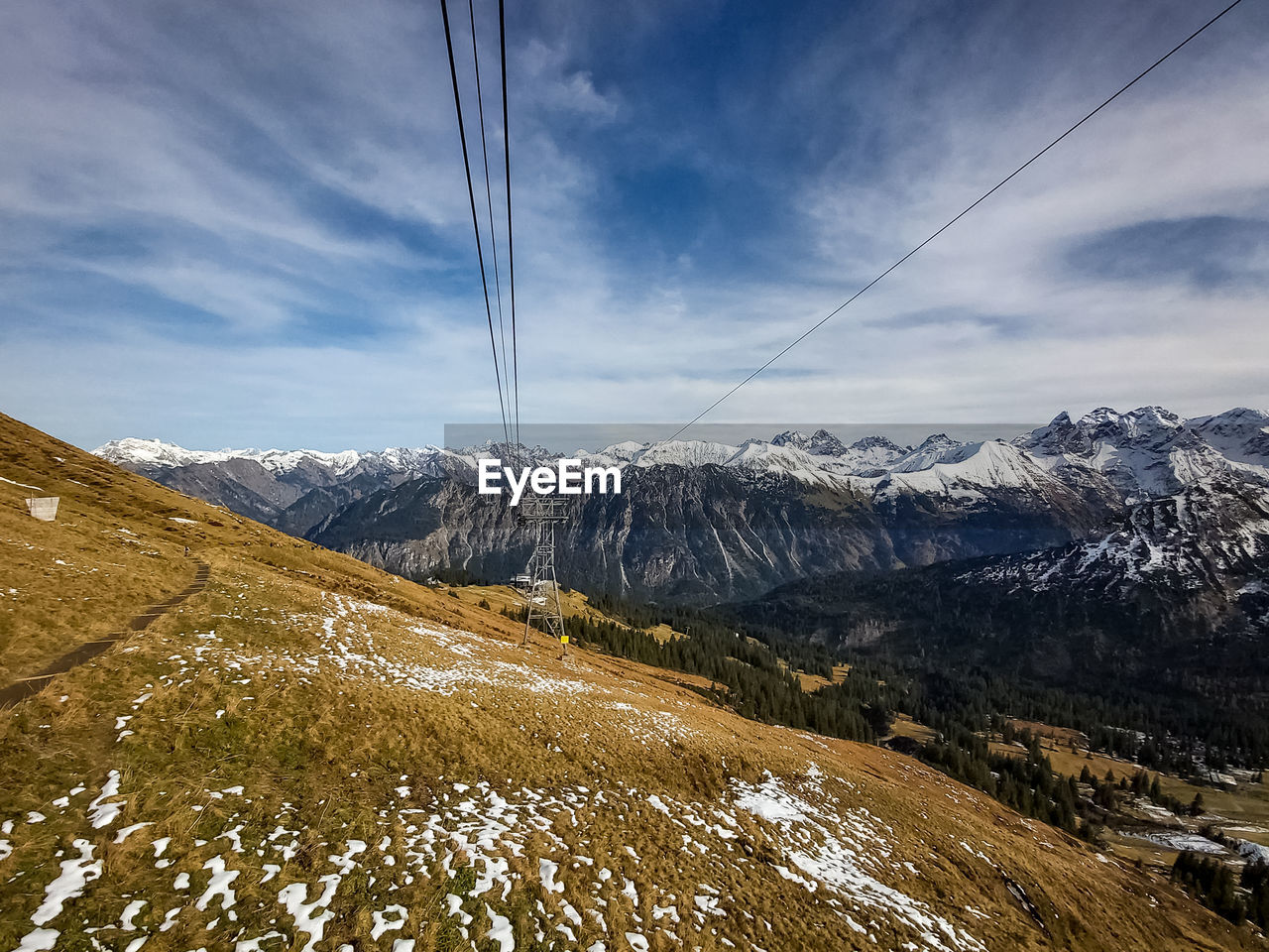 SNOW COVERED LANDSCAPE AGAINST SKY