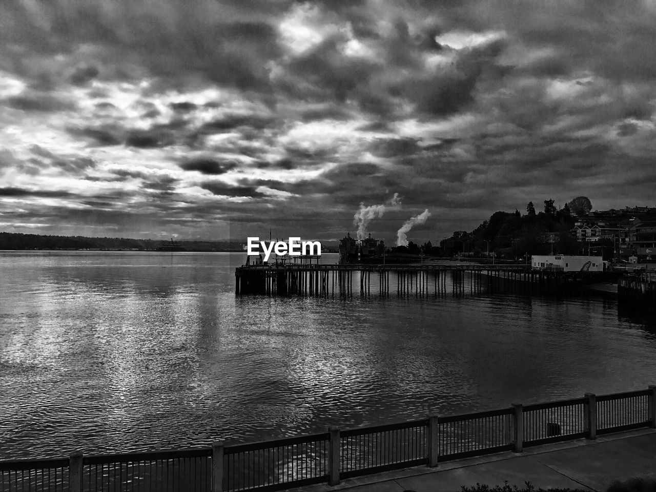 View of sea against cloudy sky