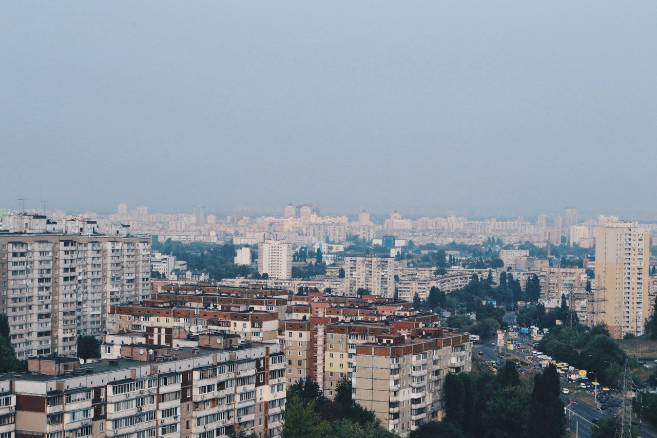 Residential buildings in city