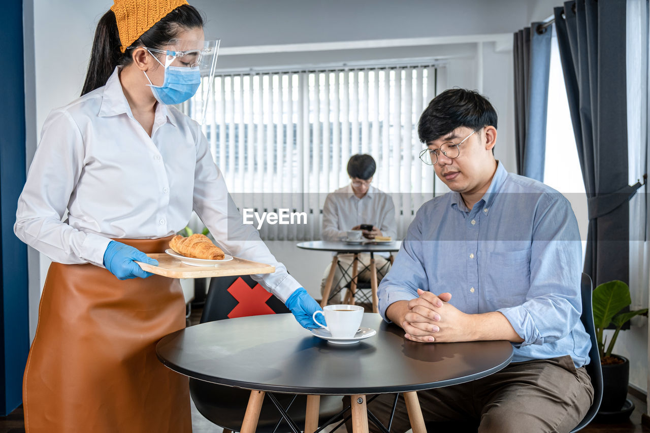 People working on table