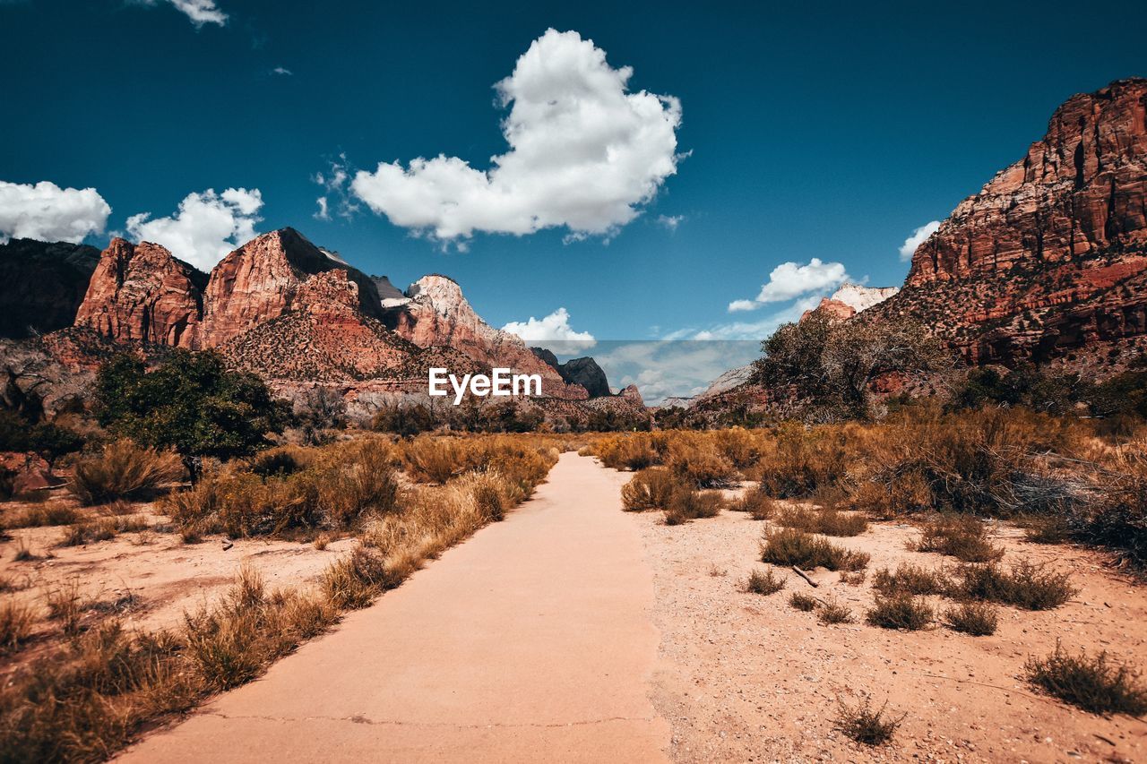 Panoramic view of desert landscape against sky