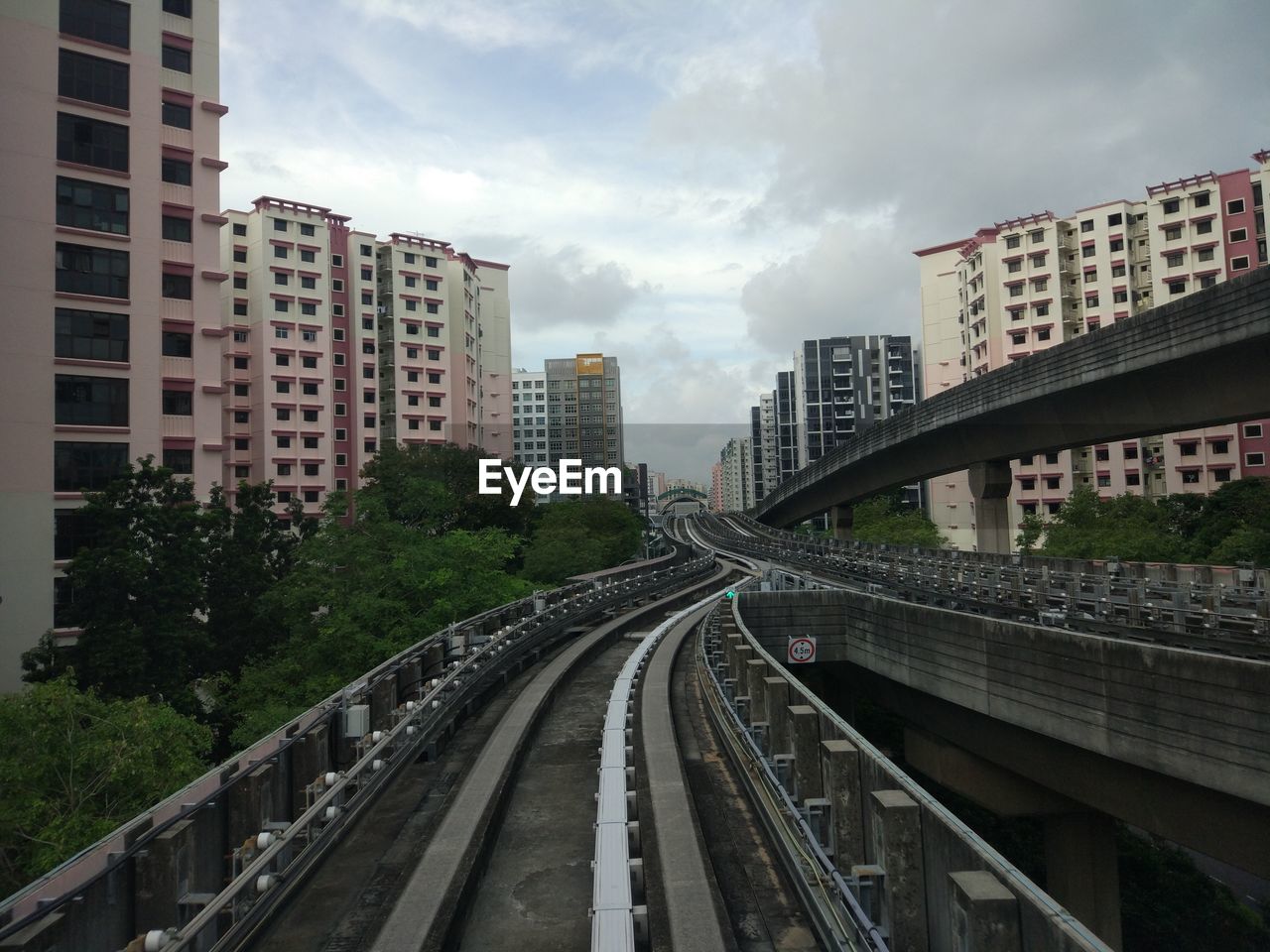 RAILROAD TRACKS AGAINST SKY