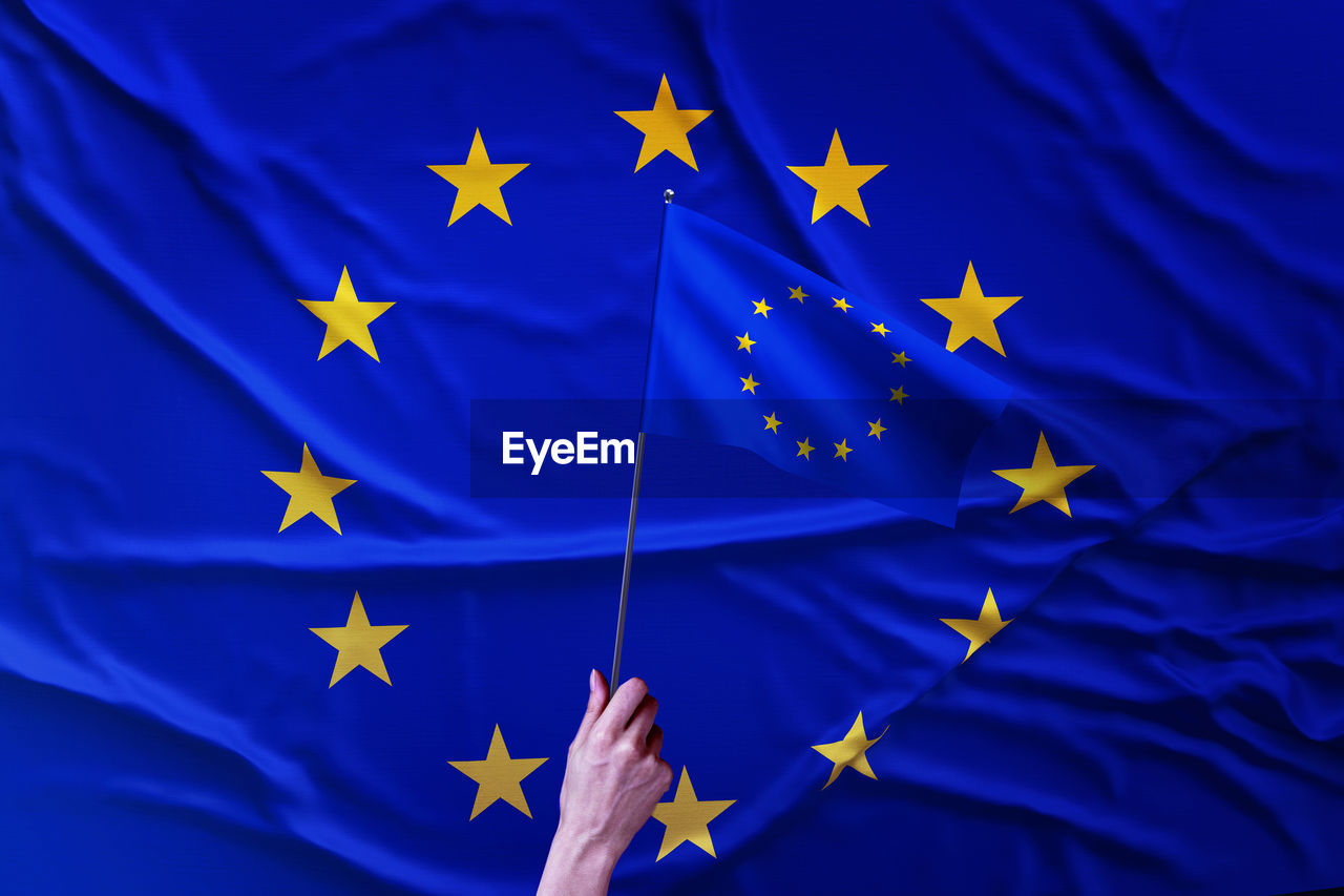 Close-up of european union flag