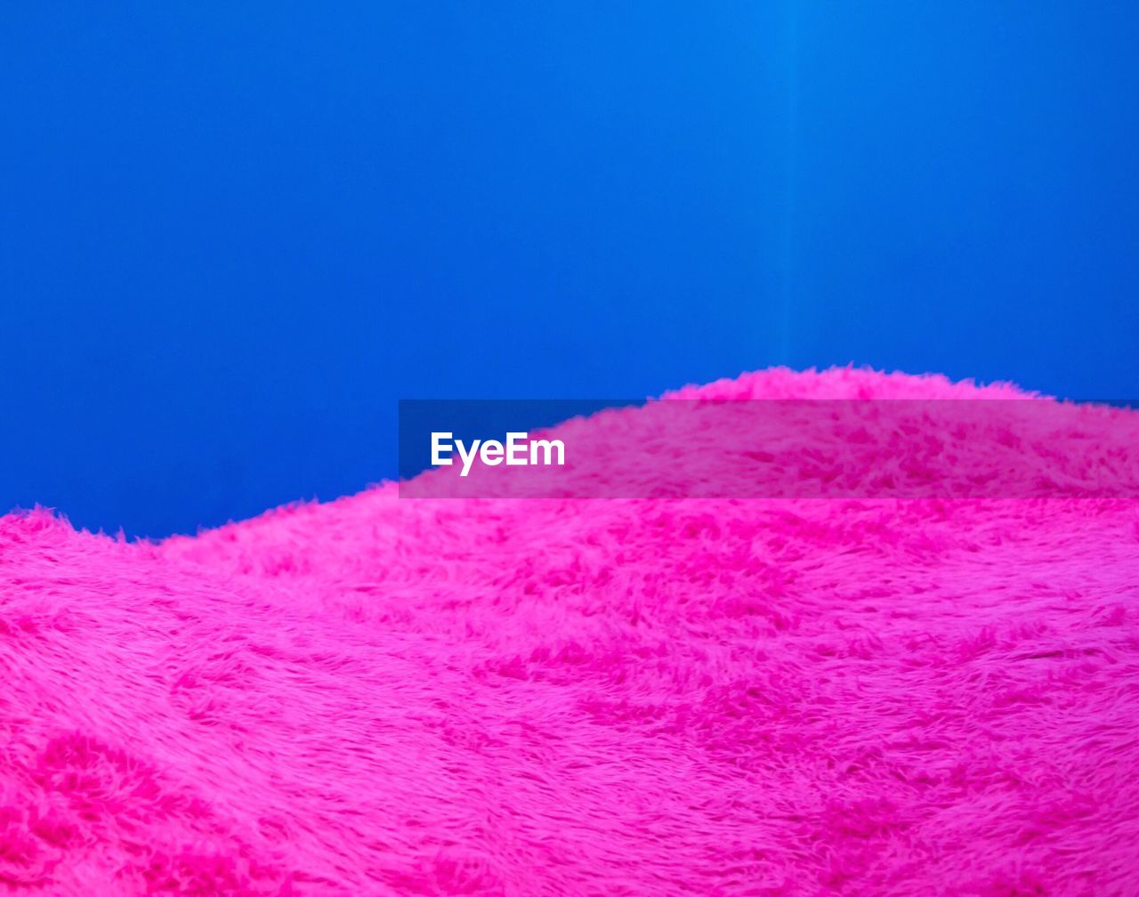 Fluffy pink textile