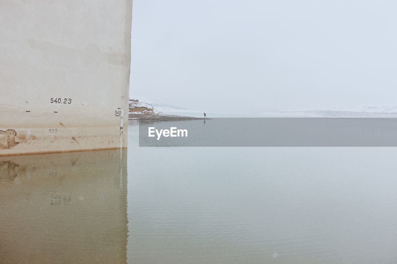 scenic view of lake against clear sky