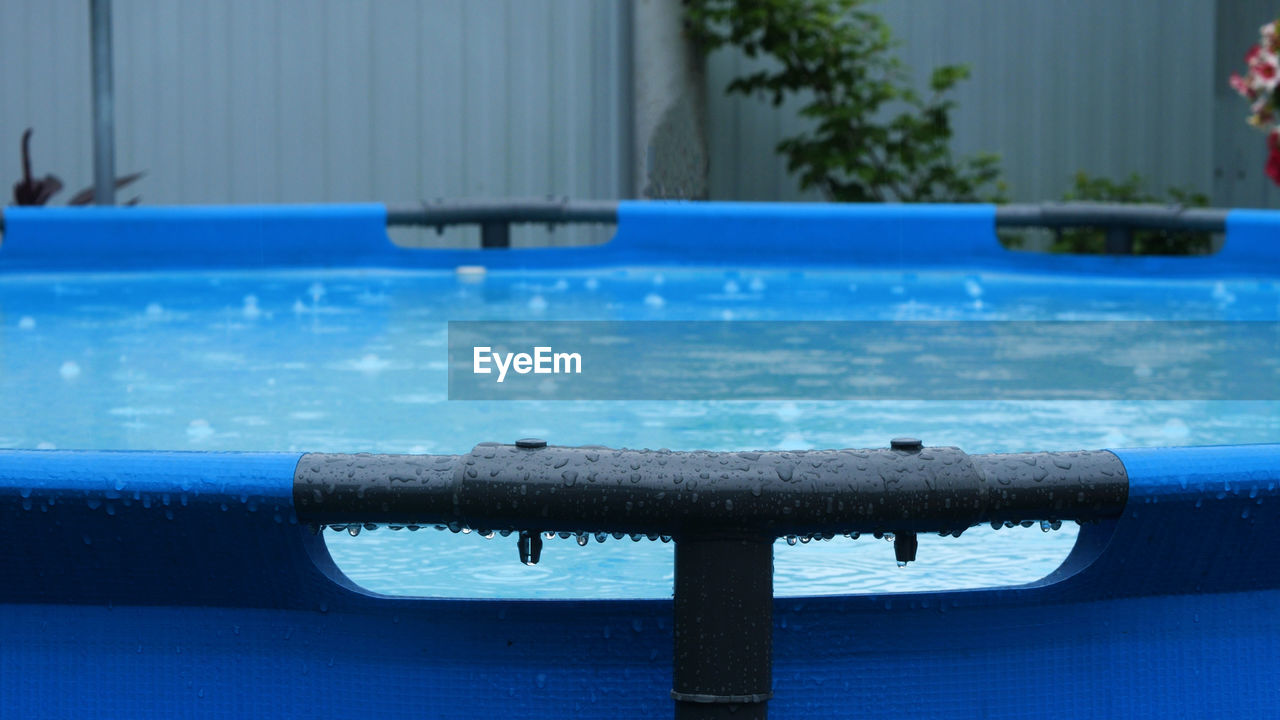 swimming pool, water, blue, nature, sports, no people, day, outdoors, poolside, focus on foreground, swimming, wet