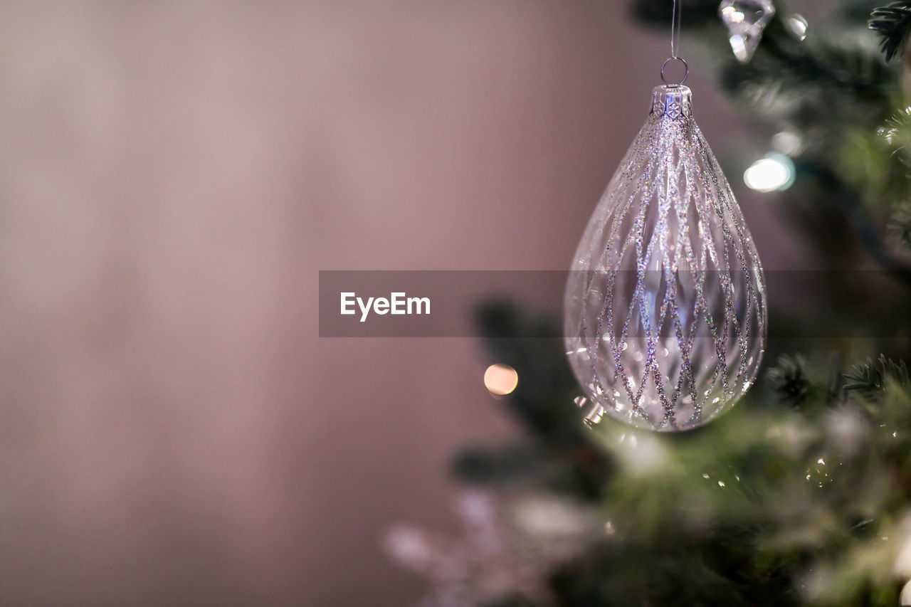 Close-up of illuminated christmas decoration