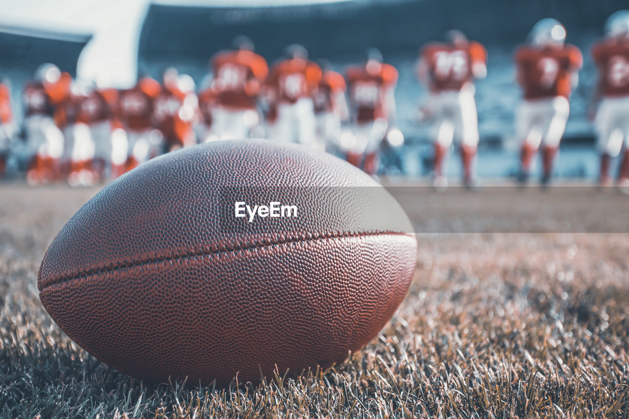 CLOSE-UP OF BALL ON GROUND