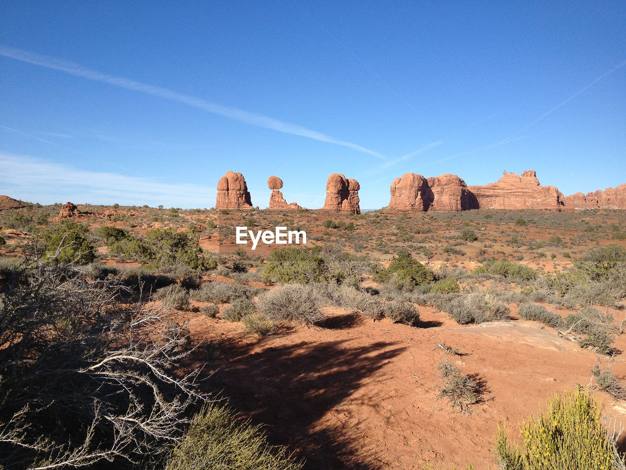 Scenic view of landscape against clear sky