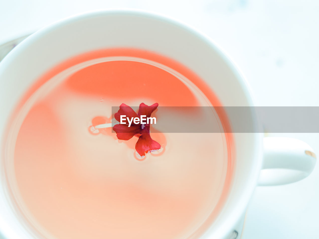 Close-up of red tea on table