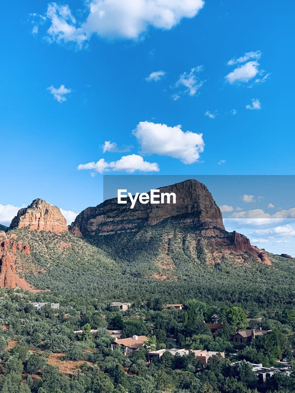 Scenic view of rocky mountains against sky