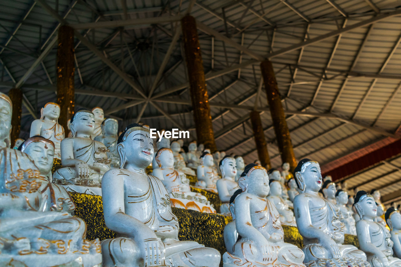 View of buddha statues in temple