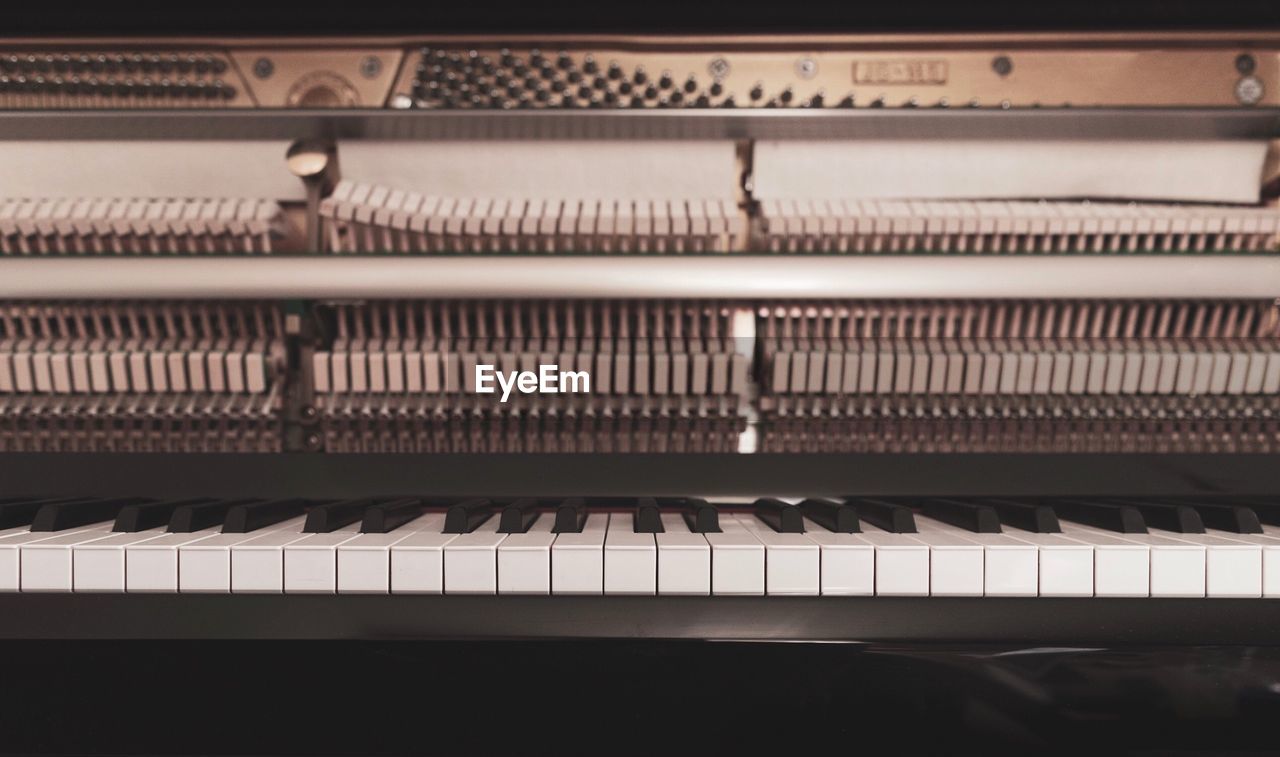 Close-up of piano