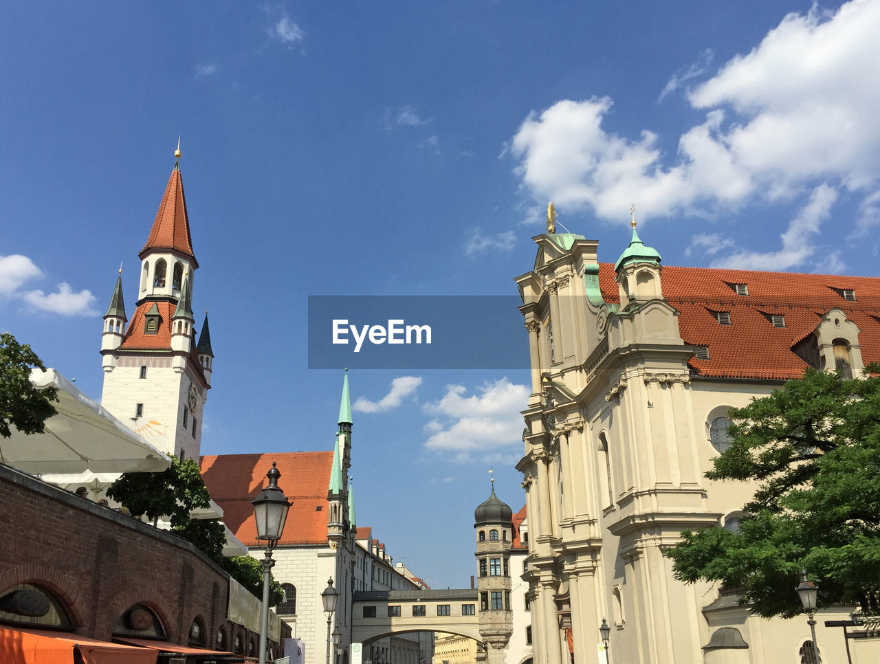 Low angle view of historic buildings against sky