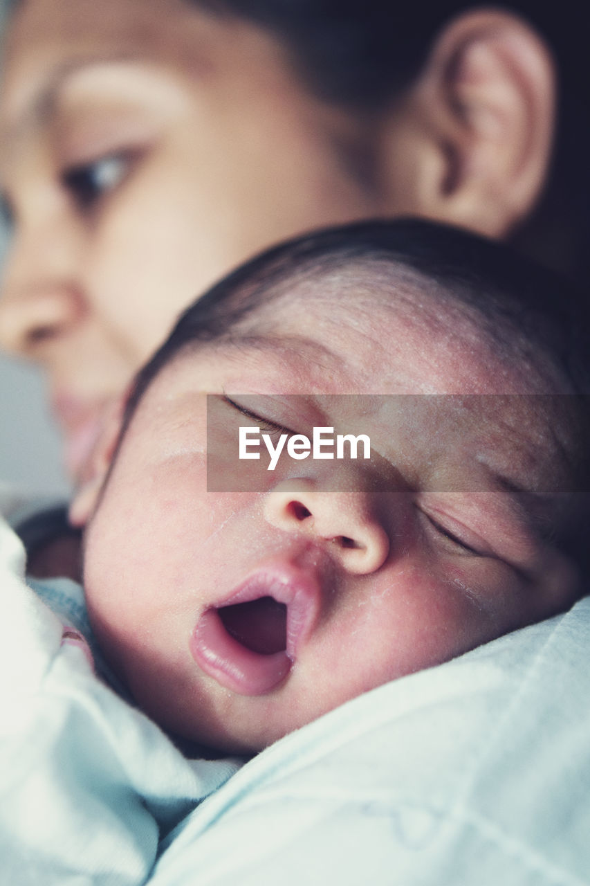 Close-up portrait of cute baby