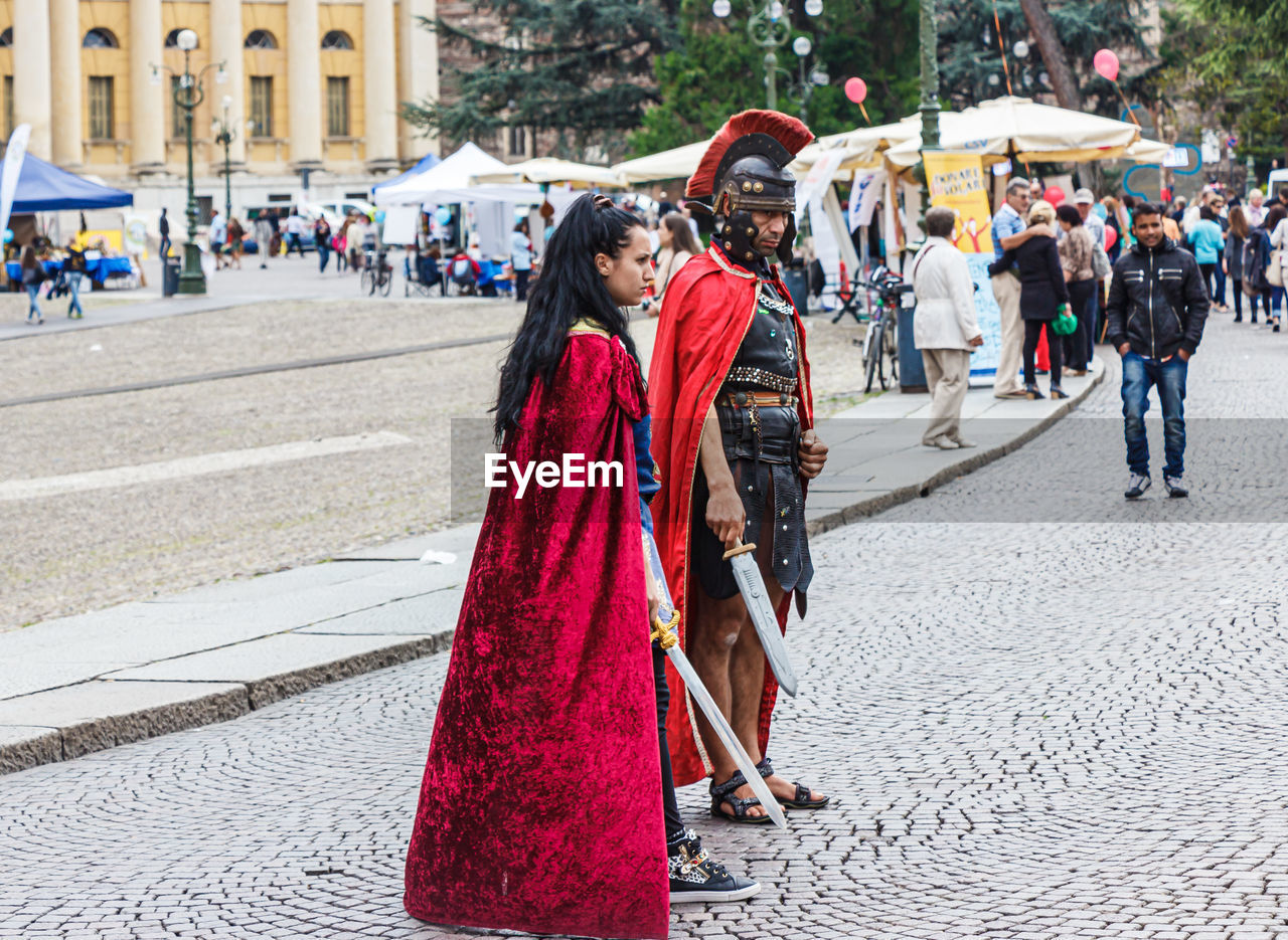 WOMEN STANDING ON STREET