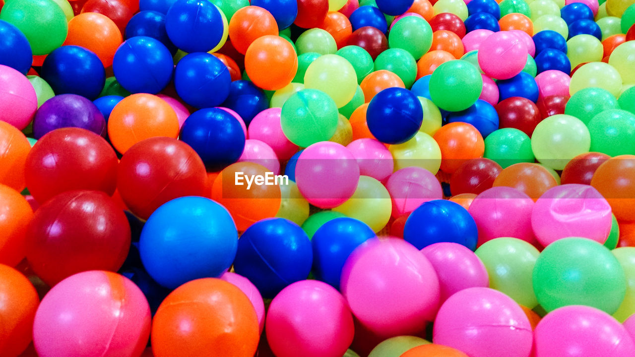 Full frame shot of multi colored balls