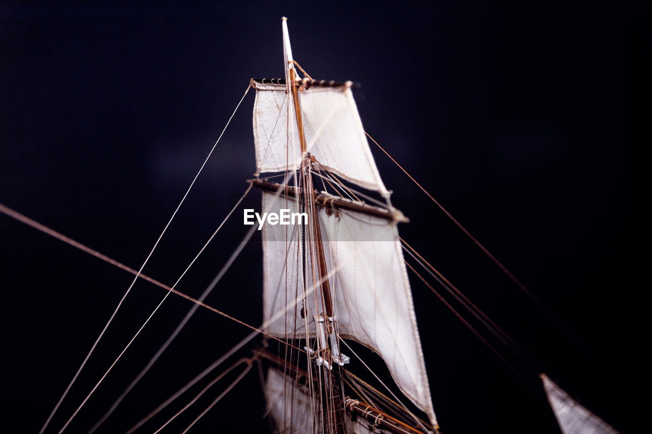 Masts with sails . nautical vessel details