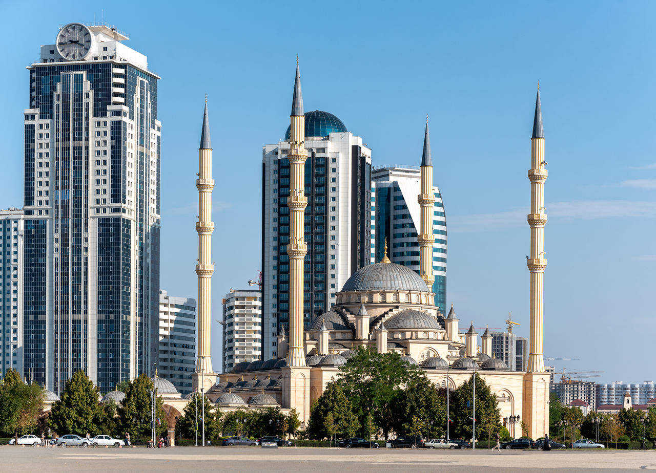 low angle view of buildings in city