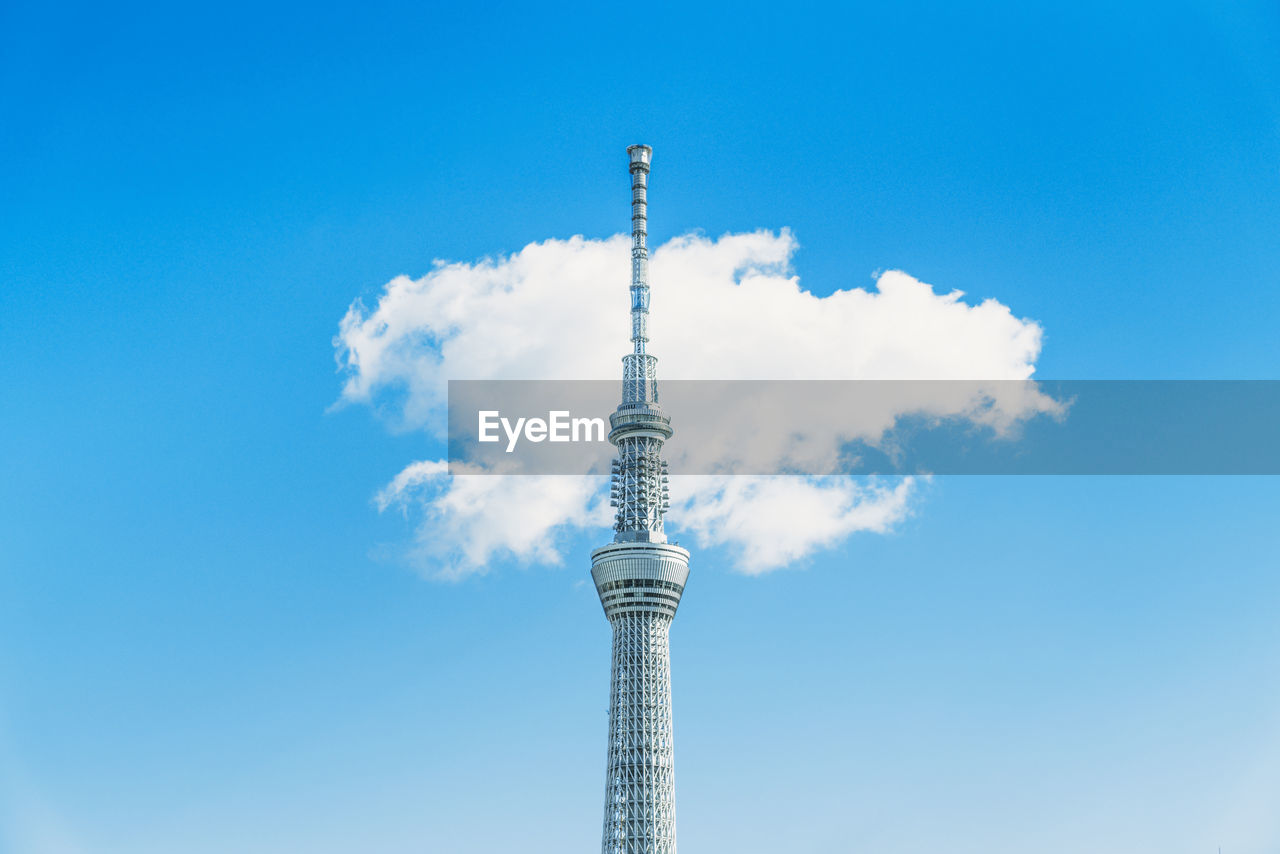 Low angle view of tokyo sky tree against sky