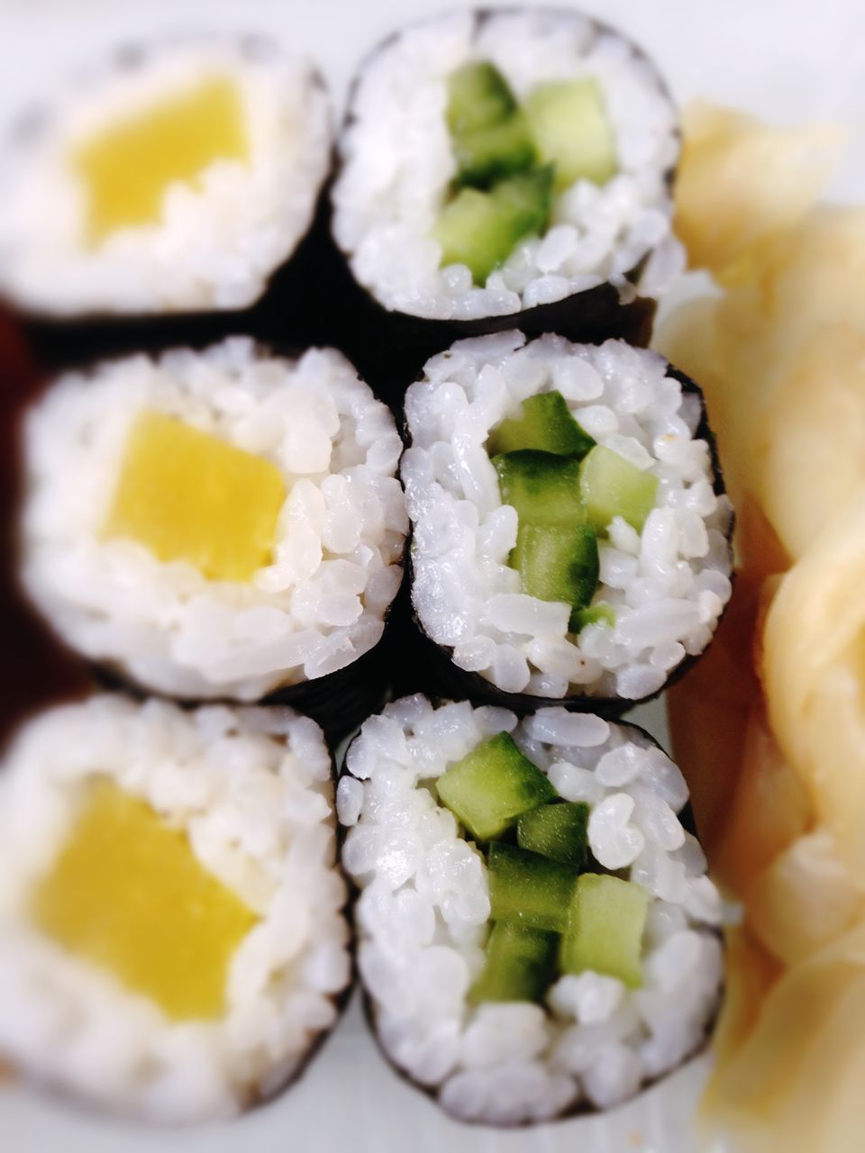 Close-up of stuffed sushi