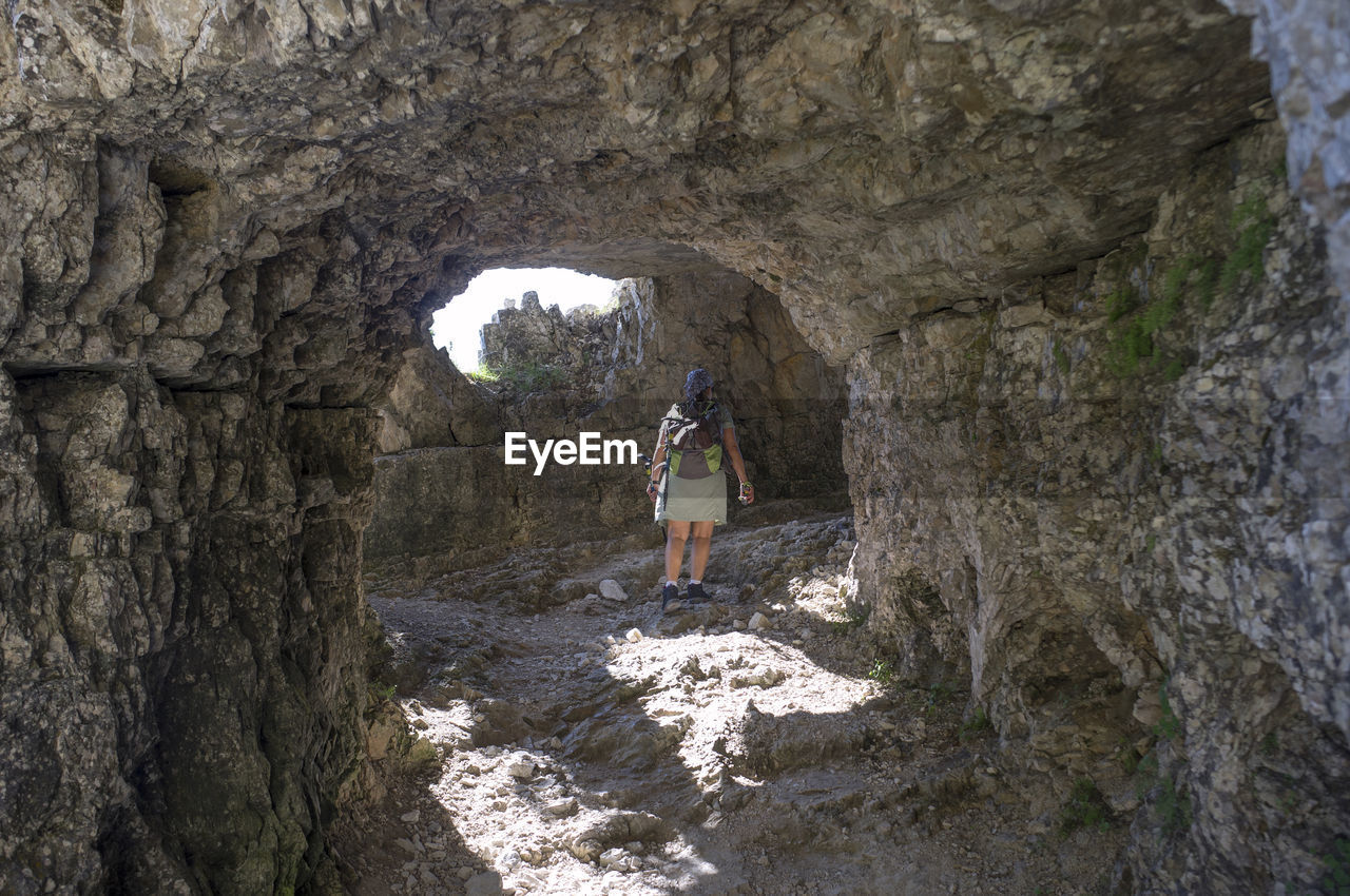 Road of 52 galleries is a military trail built during world war i on the pasubio vicenza, italy