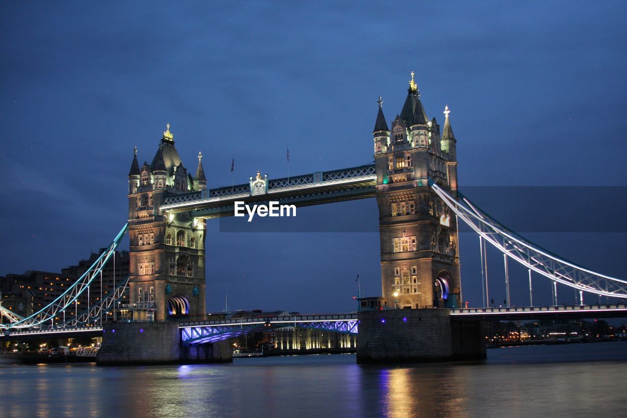 View of bridge across river