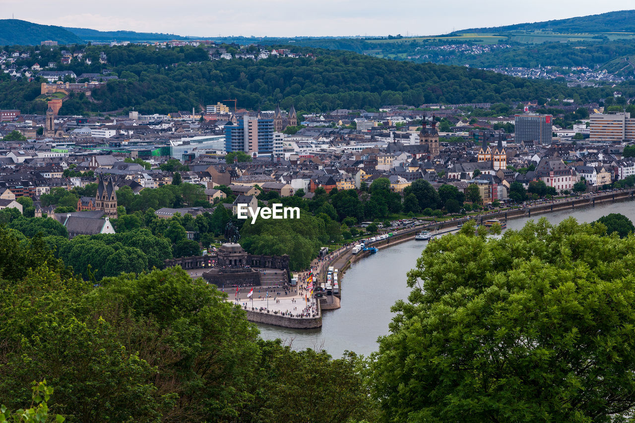 Panoramic view of koblenz, a city in germany.